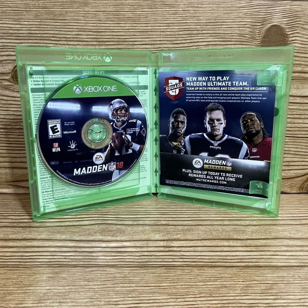 Madden NFL 18 Video Game Microsoft Xbox One 2017 Football With Case - Picture 3 of 6